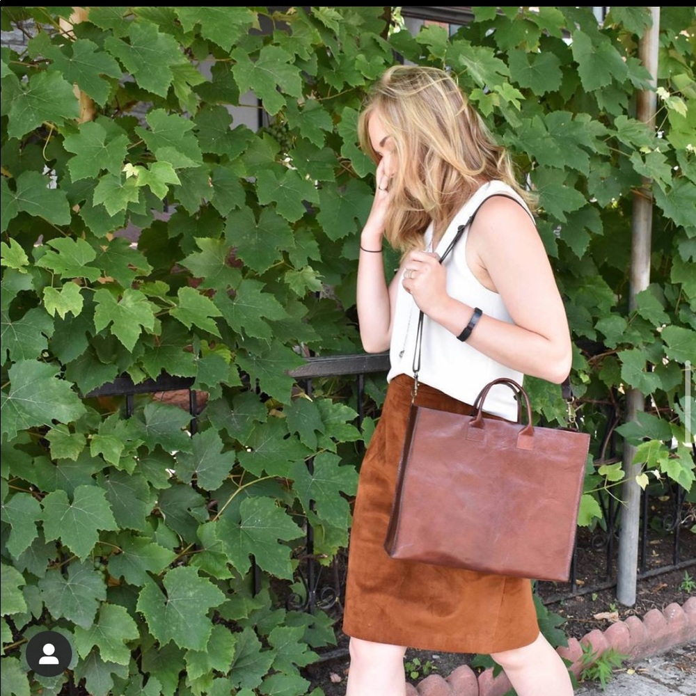 Danier Genuine Suede Vintage Leather Skirt